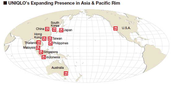 UNIQLO's Expanding Presence in Asia & Pacific Rim
