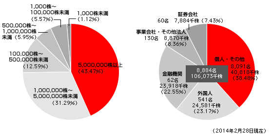 Breakdown of Shares by type of Shareholder