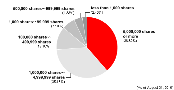 Share Distribution by Size of Holding