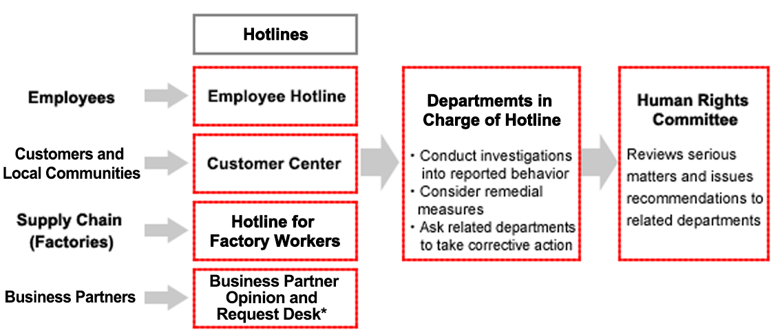 Human Rights Hotline and Remedial Measures