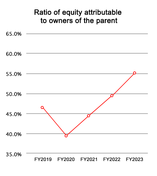 Equity ratio (%)