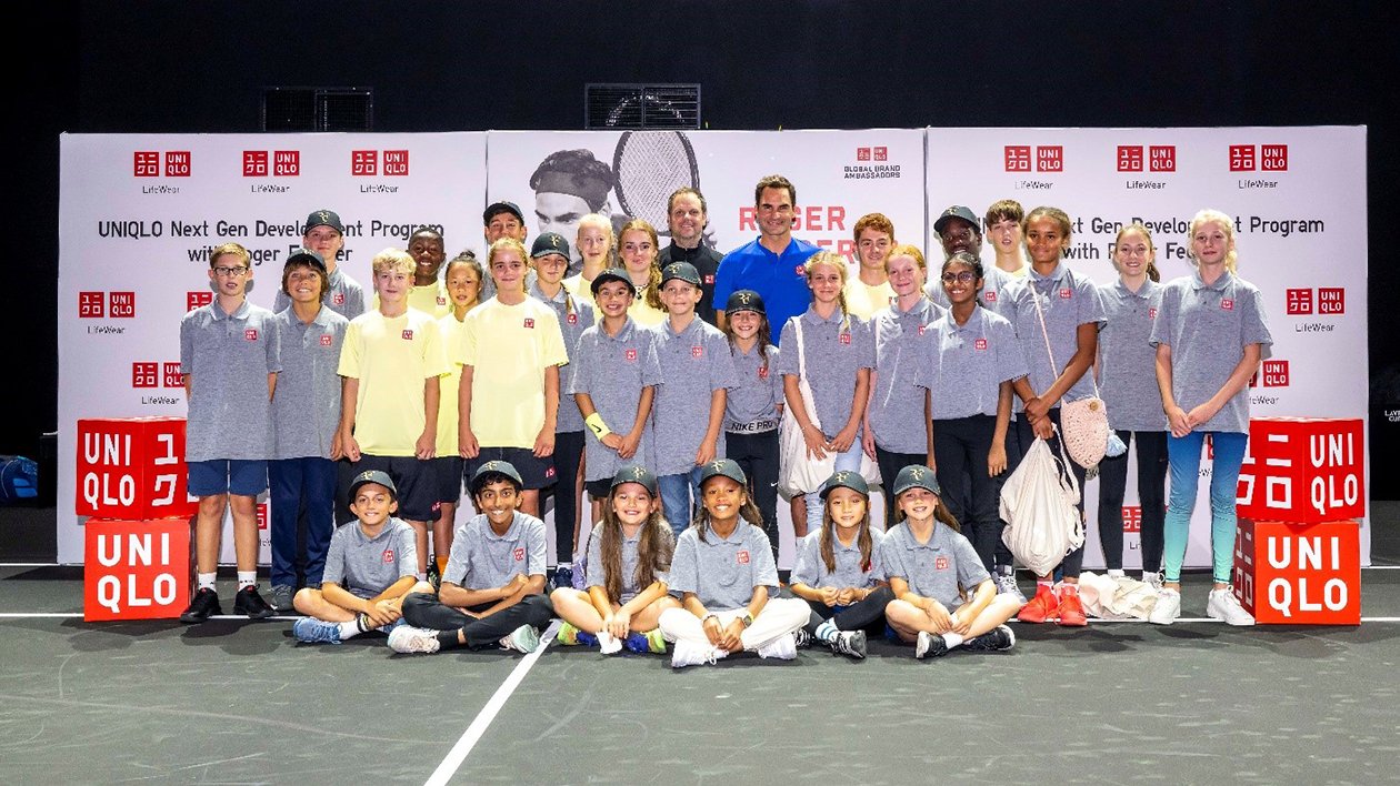 UNIQLO Holds Next Gen Development Program with Roger Federer to Personally  Coach Britain's Most Talented Young Players